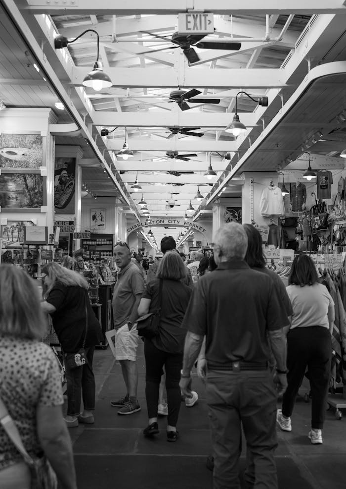 busy-indoor-market-scene-in-black-and-white-29456246